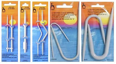 Pony Knitting Cable Needles Cranked Bent Straight U Shape - All Sizes • £3.49