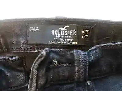 Boys Hollister Black Jeans Athletic Skinny W28 L30 • £5