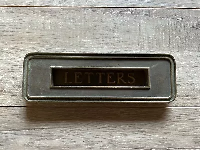 Vintage Original Brass LETTERS Mail Spring Loaded Post Office Slot Letter Plate • $39.99