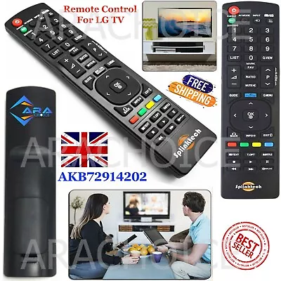 New Replacement 3D HD TV LG Remote Control For Works AKB72914202 LED LCD Plasma • £4.95