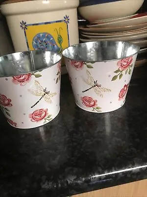 £12 • Buy Emma Bridgewater Plant Tins X2 Roses And Dragonflies 