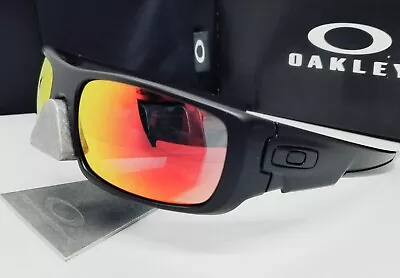 Custom OAKLEY Blackout CRANKSHAFT +(aftermarket) Fire POLARIZED Sunglasses NEW! • $74.99