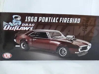 Acme 1/18th Scale 1968 Pontiac Firebird Drag Outlaws Metallic Dark Red • £125