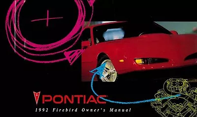 Pontiac Firebird 1992 Maintenance/Owners Manual Book • $46.86