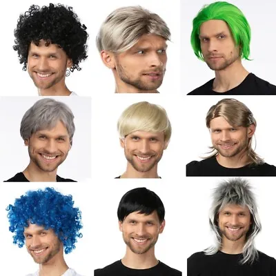 £8.99 • Buy Handsome Men Wig Short Hair Wig Natural Cosplay Straight Curly Men's Party Wig