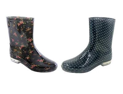 £12.49 • Buy Ladies Ankle Wellington Boots Short Rain Wellies - Festival Dog Walking Garden 