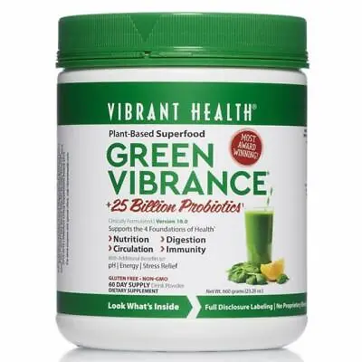 $67 • Buy Vibrant Health Green Vibrance Plant-Based Superfood Powder - 60 Servings
