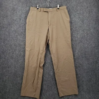 Hugo Boss James Brown Dress Pants Mens 36 Tan Mid-Rise Straight Leg Flat Front • $22.49