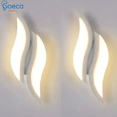 2x Modern LED Wall Light 12W Creative Wall Lampe Warm White Indoor Lamp Bed Room • £27.99