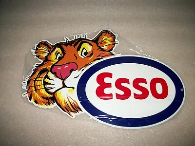 Vintage Look Esso Tiger  Gasoline & Oil Sign 14 Ga. Steel • $59.95