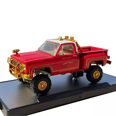 1:64 Scale For Chevrolet Scottsdale 4x4 Pickup Fire Truck Alloy Model Ornaments • $41.98