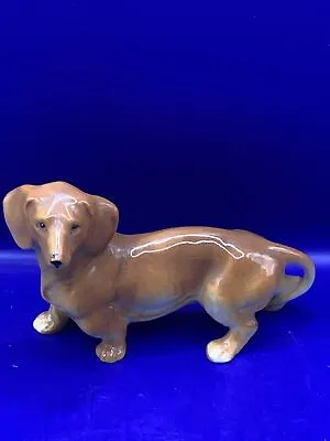 Vintage 5  Dachshund Dog Hand Decorated Figurine Porcelain • $18