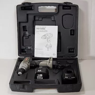 Craftsman 9.6V Volt Cordless 3/8 In Drill 315.115330 Battery Charger Case Manual • $47.49