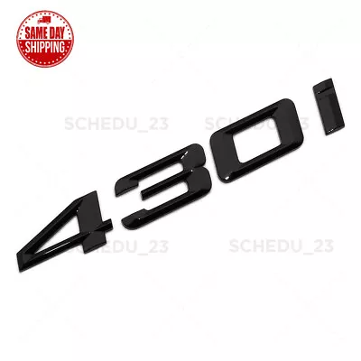 Gloss Black 430i Logo Emblem Badge Car Trunk Lid M Power Series Performance • $16.99