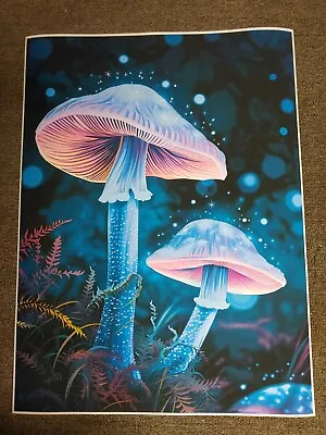 Glowing Mushroom Poster 18x24in • $14.99