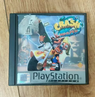 Crash Bandicoot 3 Warped Platinum PS1 PlayStation 1 PAL Game Boxed No Manual • £12