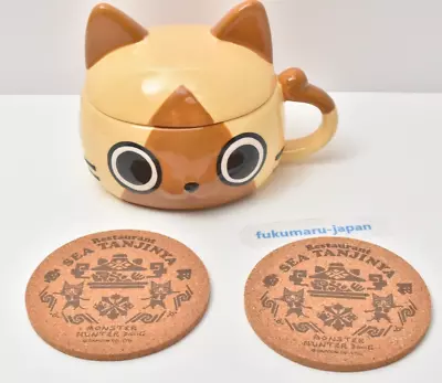 Monster Hunter AIROU Face Mug & Cork Coaster Set Capcom • $68.50