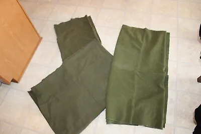 $99.95 • Buy 3 Vintage Green Wool US Military Blankets