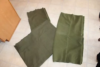 $99.95 • Buy 3 Vintage Green Wool US Military Blankets