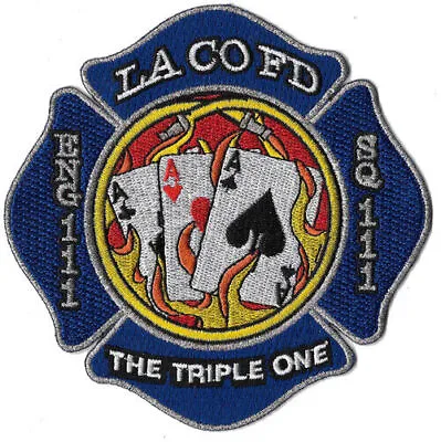 LA County Station 111 The Triple One Aces Cards - NEW Fire Patch • $6.95