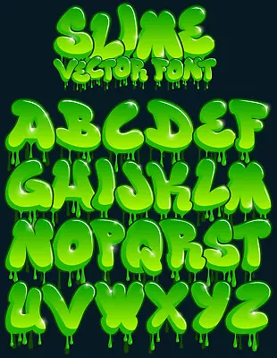 Graffiti Vector Font - Slime • $10