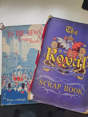 2 Royal Scrap Books Commemorating The Coronation Of Queen Elizabeth II • £0.99