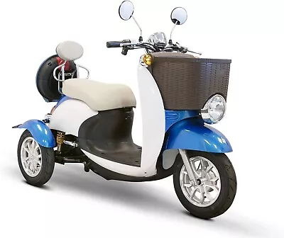 EWheels EW-11 Sports Mobility Recreational Euro Type Scooter 3 Wheels Blue/White • $1100
