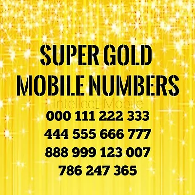 Gold Easy Mobile Number Memorable Platinum Vip Uk Pay As You Go Sim Card 888 786 • £18.95