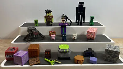 Minecraft Mixed Toy LOT Action Figures Accessories Blocks Lot Of 22pcs • $26.99