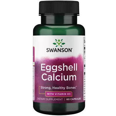 Swanson Eggshell Calcium With Vitamin D-3 60 Capsules • $11.10