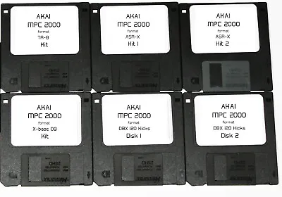 Akai MPC 2000 Xl 3000 Xl Format Floppy 6 Disk Sample Library ASRX Xbase09 DBX120 • $29.99
