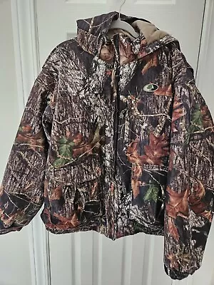 Men's Russell Outdoors Hooded Lined Camo Jacket. Mossy Oak Pattern. Size 2XL. • $15