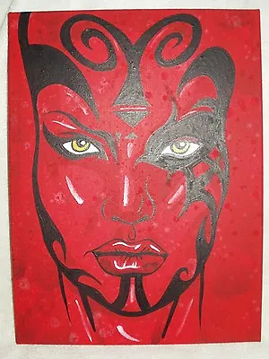 Canvas Painting Star Wars Darth Talon Red B Art 16x12 Inch Acrylic • $74.66