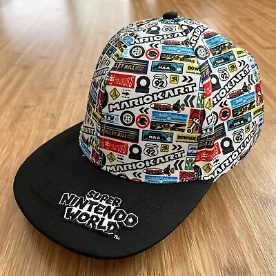 Super Nintendo World Mario Kart All Over Print Adult Snapback Universal Hat • $18.49