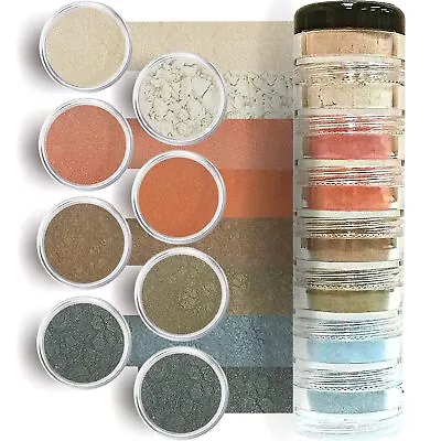 Giselle Cosmetics 100% Pure Loose Mineral Eyeshadow Manhattan Chick Set Of 8 • $30
