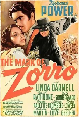 1940 The Mark Of Zorro Movie Poster Metal Fridge Magnet 2.7x4 8391 • $5.95