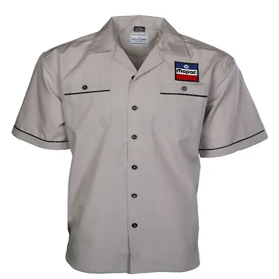 Mopar Logo Automotive Pit Mechanic Button Down Work Crew Shirt Official Licensed • $45.99