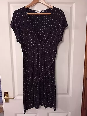 Fat Face Ladies Black Dress Cross Front Size 18 UK  • £12.75