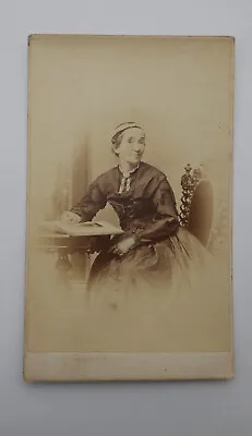 Cdv Of Lady Sat At Table Victorian Photo By Cartlidge & Manning Of Darlington • £2.62