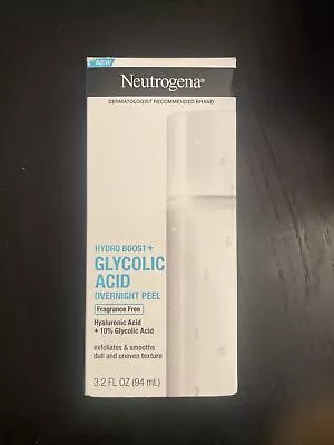 Neutrogena Hydro Boost + Glycolic Acid Overnight Peel 3.2 Fl Oz Exfoliates NEW • $20.49