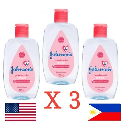 Johnson's Baby Cologne Powder Mist (3 Pack ) 125ml Each Free Shipping US • £22.19