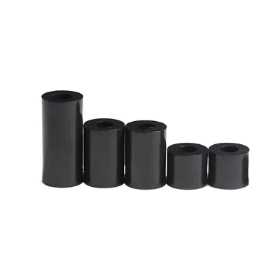 Black ABS Nylon Round Non-Thread Column Standoff Spacer Washer M3 M4 M5 M6-M10 • £60.54