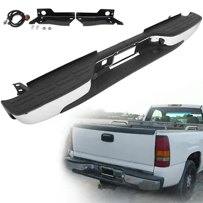 NEW Complete Chrome Rear Bumper For 1999-2007 Chevy Silverado Sierra 2500HD 3500 • $154.16