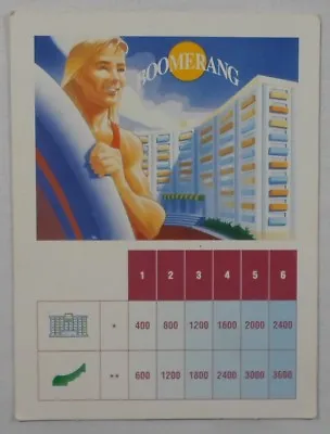 Mb Vtg 1996 Boomerang Title Deeds Hotels Hotel Board Game Part • £3.79