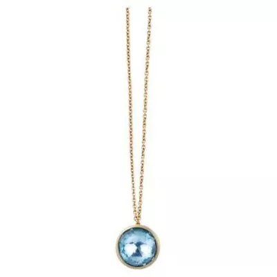 Marco Bicego Jaipur Yellow Gold & Blue Topaz Ladies Pendent CB2607TP01 • $1780