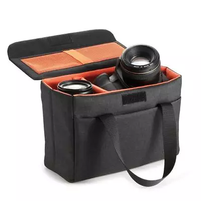 Camera Bag Insert Padded Case Shockproof Protective Bag For DSLR SLR Camera Lens • £11.99