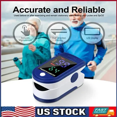 Pulse Oximeter Finger Blood OxygenSaturation Monitor SpO2 Heart Rate Measure+ • $2.99