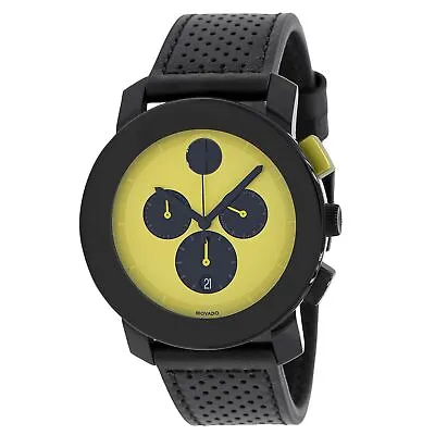 Movado 3600766 Men's Bold Yellow Dial Quartz Watch • $187.06