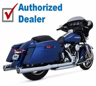 Vance & Hines Chrome Monster Round Slip-On Mufflers Exhaust 17-20 Harley Touring • $749.99