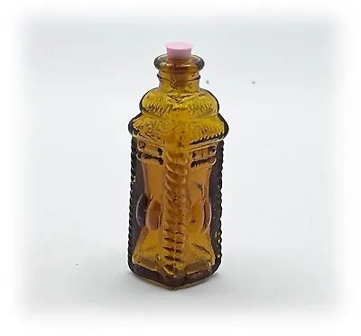 Miniature Dollhouse Apple Bitters Amber Glass Bottle Vintage Phila (Taiwan) Cork • $12